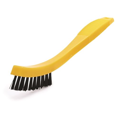 Rubbermaid 8.5 Inch Tile and Grout Scrub Brush, Plastic Bristles, Black